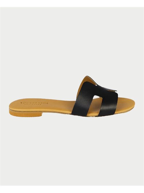 Vincent vega women's low sandals with rubber sole VINCENT VEGA | PQ106HDNERO